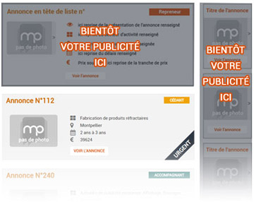 Annonces publicitaires sur MeetPRO